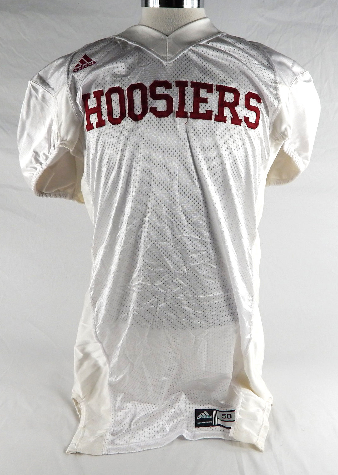 2008 Indiana Hoosiers Blank Game Issued White Jersey Football 50 151