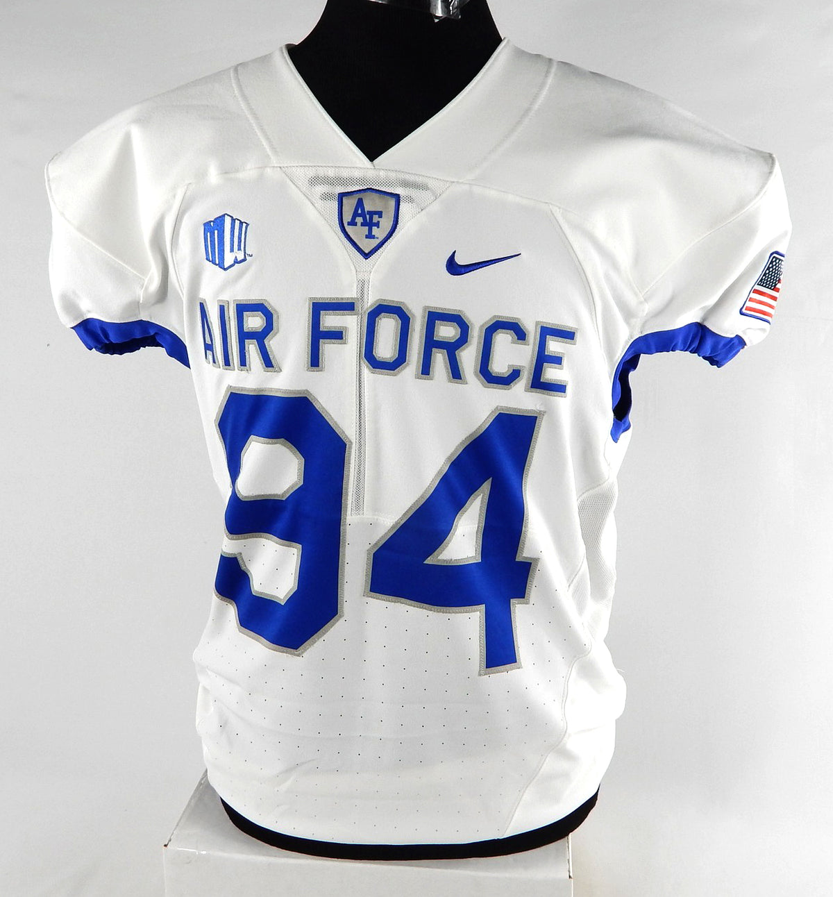 Air Force Falcons #94 Game Used White Jersey NP Rem XL 017
