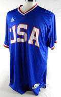 Kansas Jayhawks Blank Game Issued Blue Jersey USA Baseball 48 989