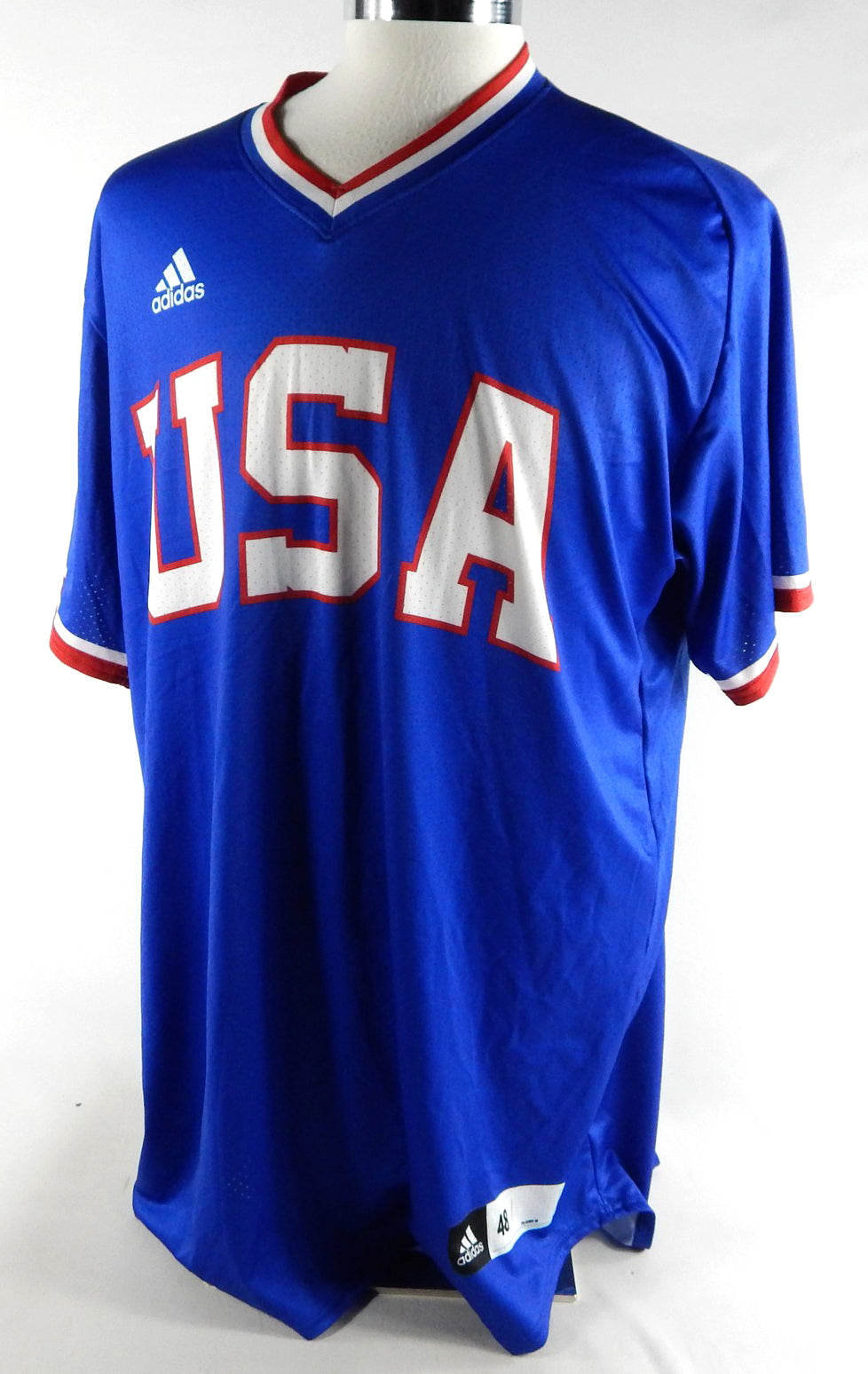 Kansas Jayhawks Blank Game Issued Blue Jersey USA Baseball 48 989
