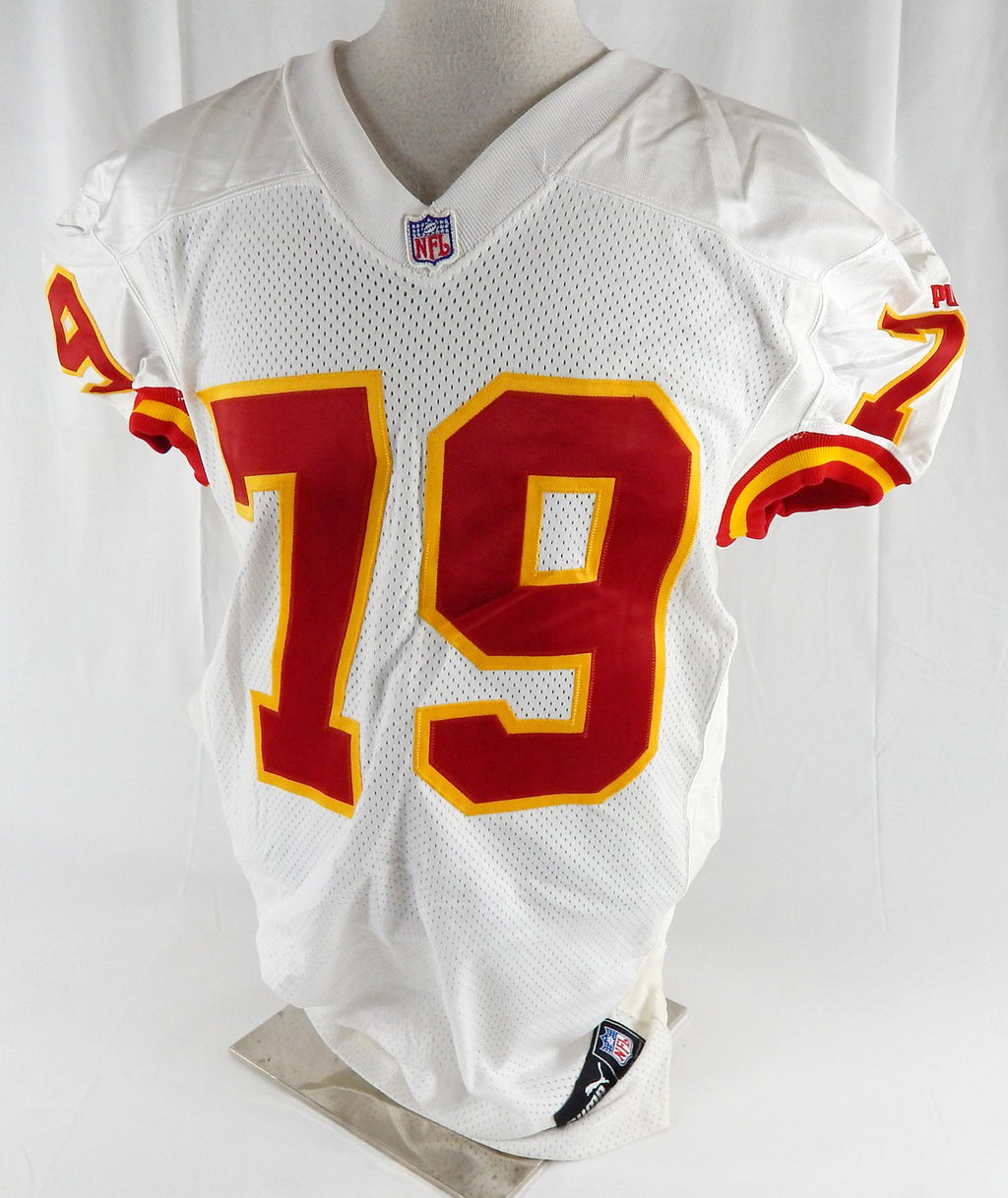 1999 Kansas City Chiefs Dave Szott #79 Game Issued White Jersey 46 042