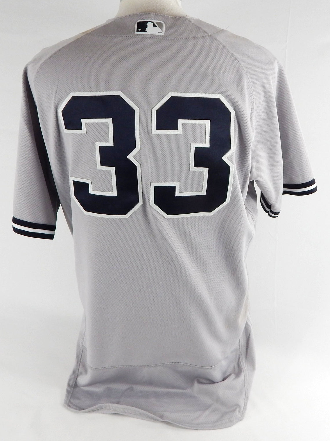 2018 New York Yankees Greg Bird #33 Game Used Grey Jersey 8/28/18 44 277 Pic2