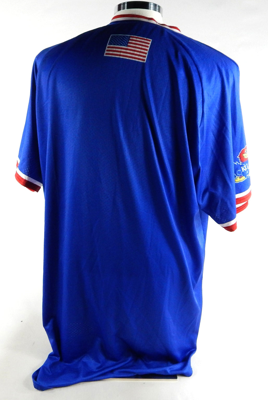 Kansas Jayhawks Blank Game Issued Blue Jersey USA Baseball 48 989 Pic2