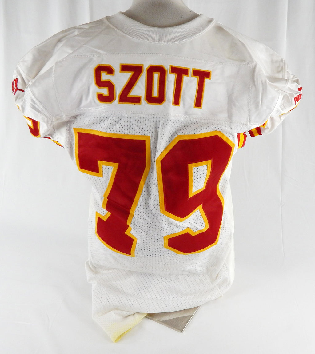 1999 Kansas City Chiefs Dave Szott #79 Game Issued White Jersey 46 042 Pic2