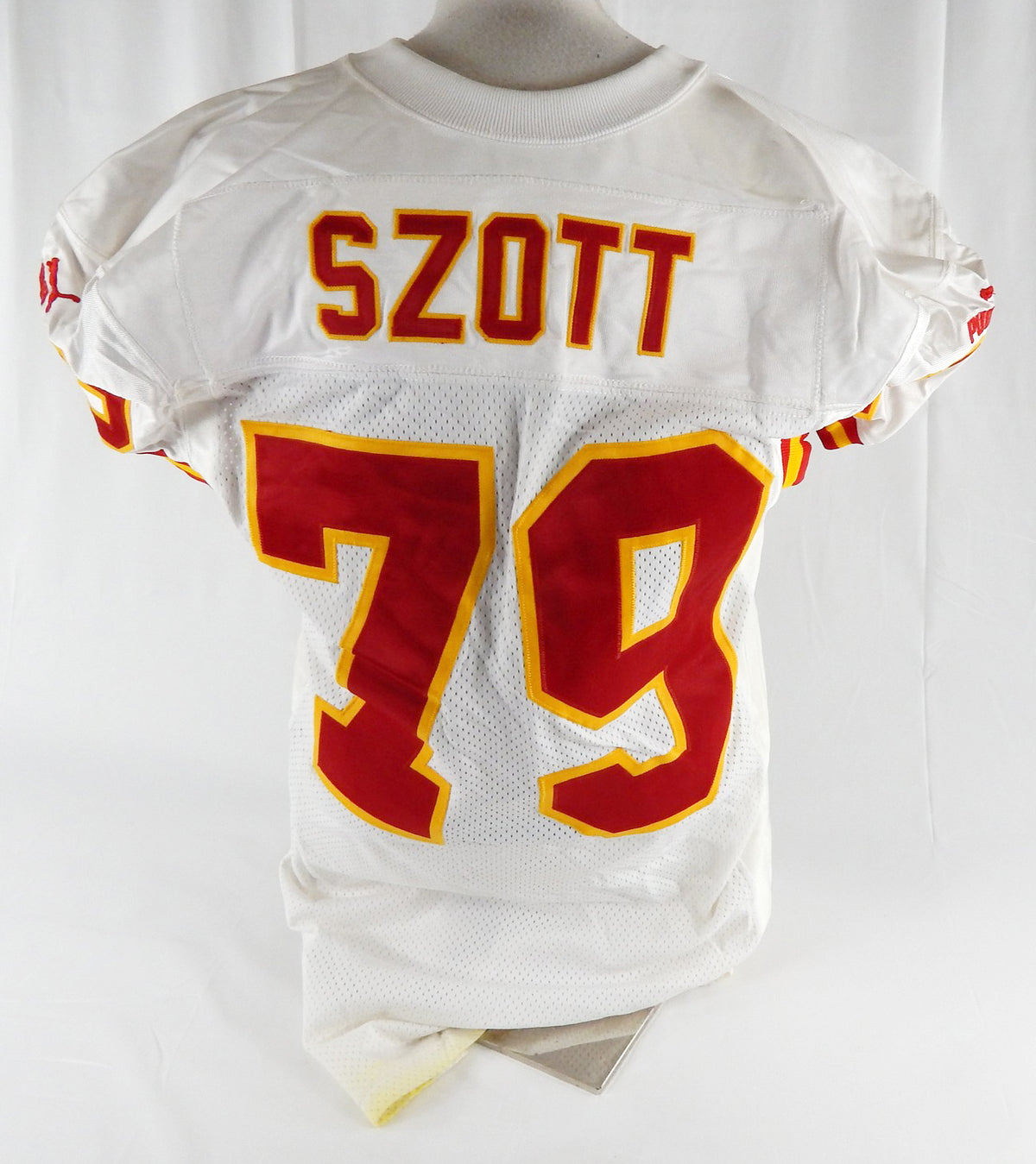 1999 Kansas City Chiefs Dave Szott #79 Game Issued White Jersey 46 042 Pic2