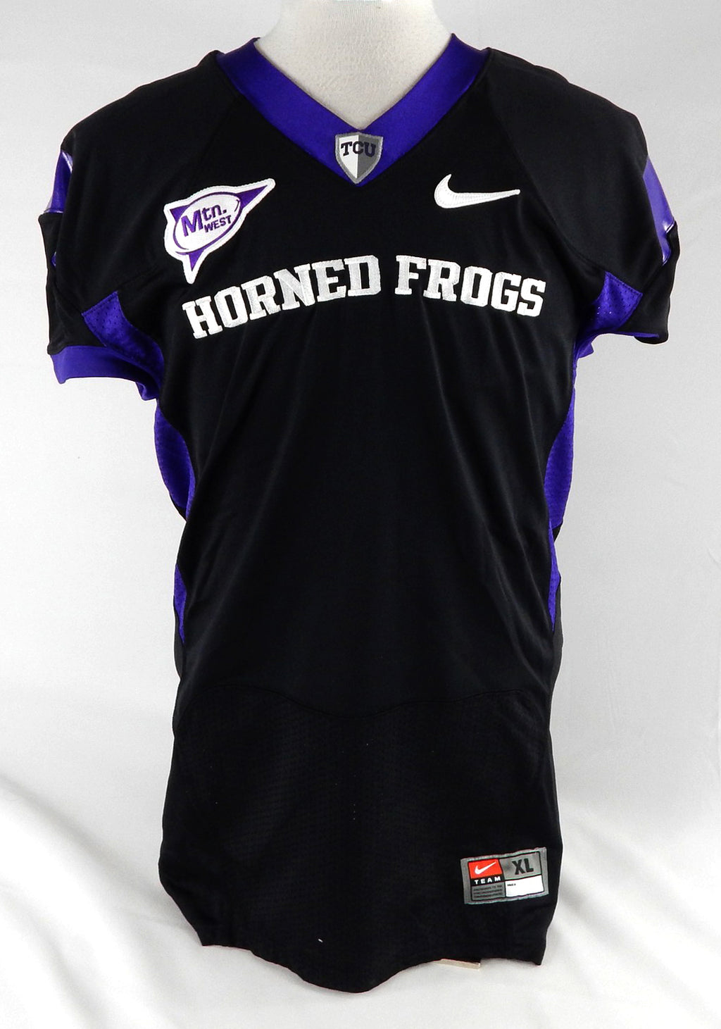 2000s XL 081 Texas Christian TCU Frogs Blank Game Issued Black Jersey Football