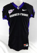 2000s XL 081 Texas Christian TCU Frogs Blank Game Issued Black Jersey Football