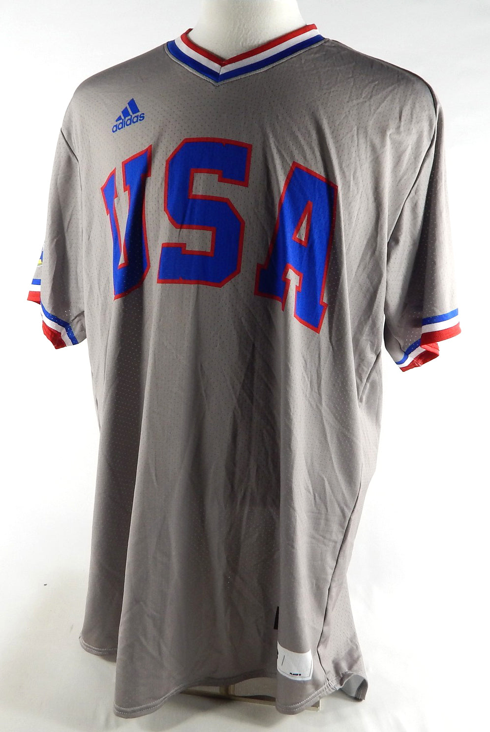 Kansas Jayhawks Blank Game Issued Grey Jersey USA Baseball 48 991