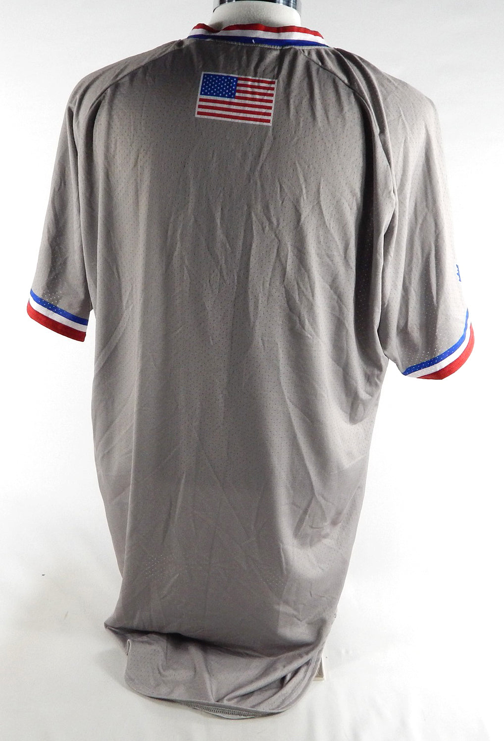Kansas Jayhawks Blank Game Issued Grey Jersey USA Baseball 48 991 Pic2