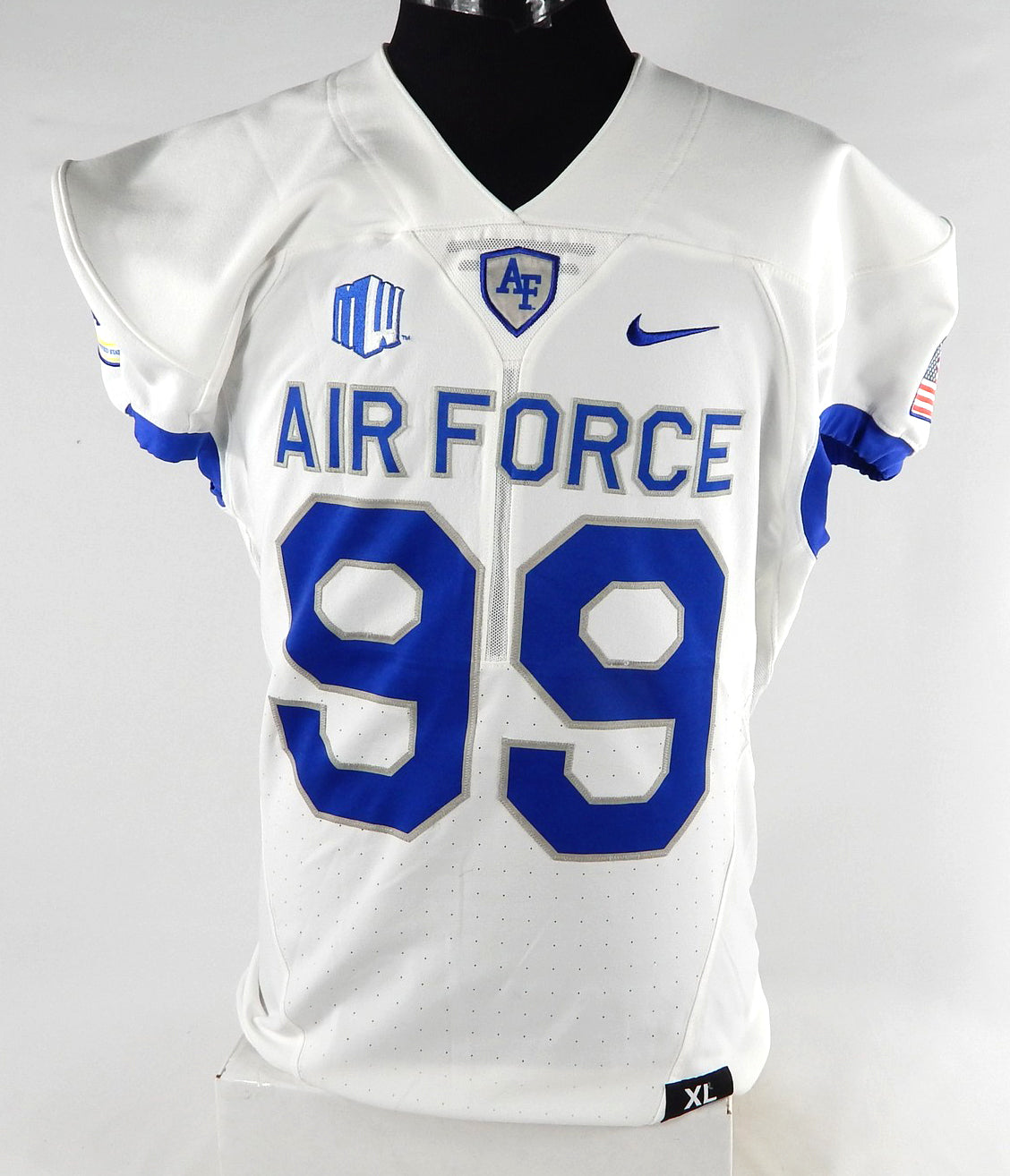 Air Force Falcons #99 Game Used White Jersey NP Rem XL 019