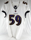 2021 Baltimore Ravens Daelin Hayes #59 Game Used White Jersey 40 742