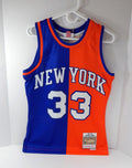 Mens New York Knicks Patrick Ewing #33 Blue Jersey HWC Mitchell & Ness NWT 35S