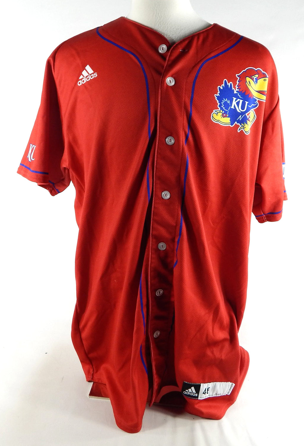 Kansas Jayhawks #32 Game Used Red Jersey Baseball 46 993