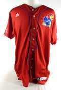 Kansas Jayhawks #32 Game Used Red Jersey Baseball 46 993