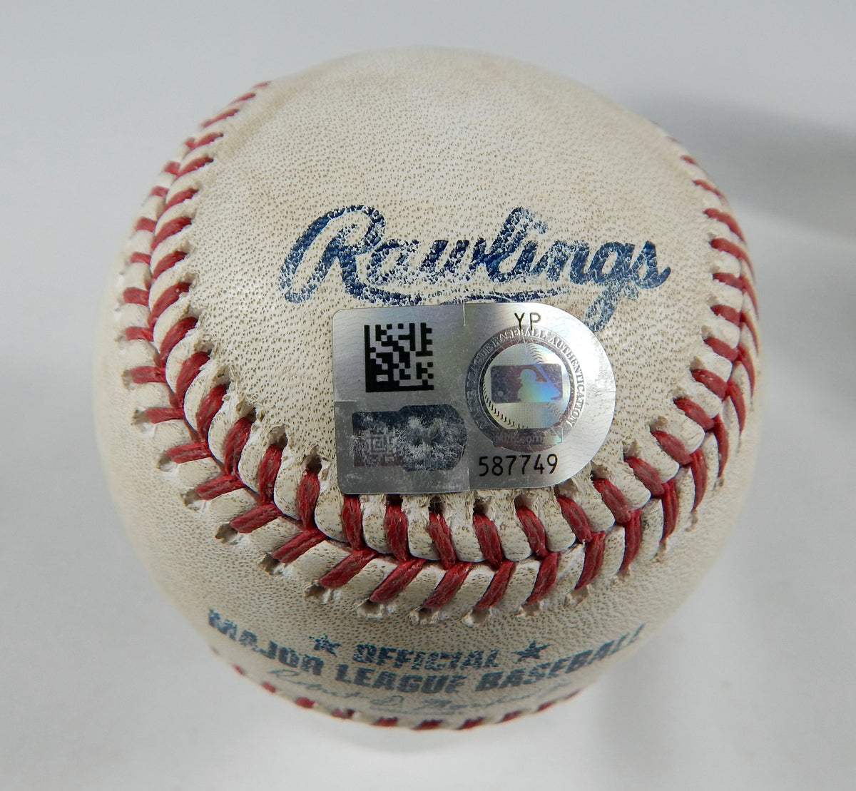 2023 Marlins Nationals Game Used Baseball Sandy Alcantara Ildemaro Vargas GO 294 Pic2
