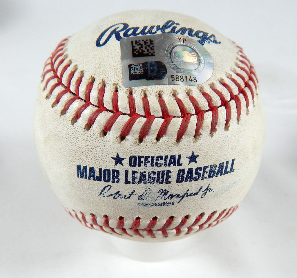 2023 Mets Nationals Game Used Baseball Jose Quintana Jacob Young GO Menses Foul