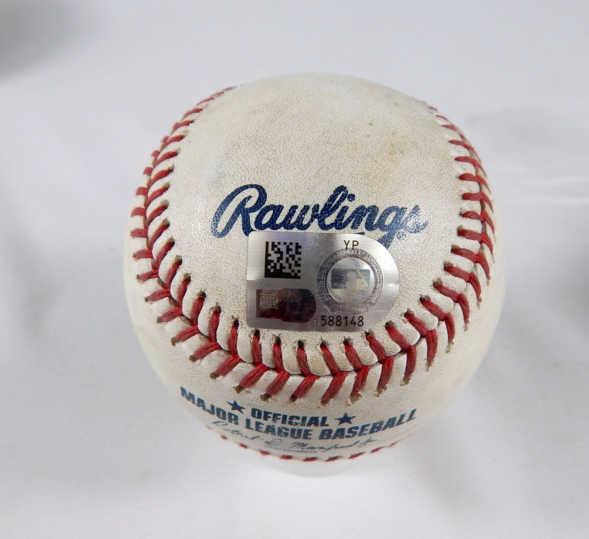 2023 Mets Nationals Game Used Baseball Jose Quintana Jacob Young GO Menses Foul Pic2