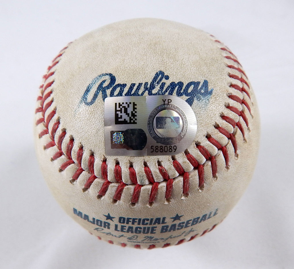 2023 Marlins Nationals Game Used Baseball Kyle Finnegan Josh Bell ROE 298 Pic2