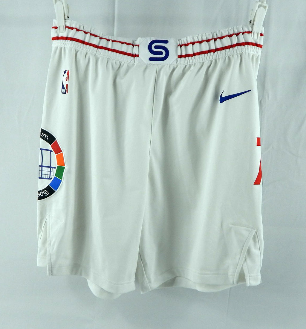 2024-25 Philadelphia 76ers Ricky Council IV #14 Game Used White Shorts City L 2