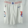 2024-25 Philadelphia 76ers Jalen Hood-Schifino #17 Game Used White Shorts City 3