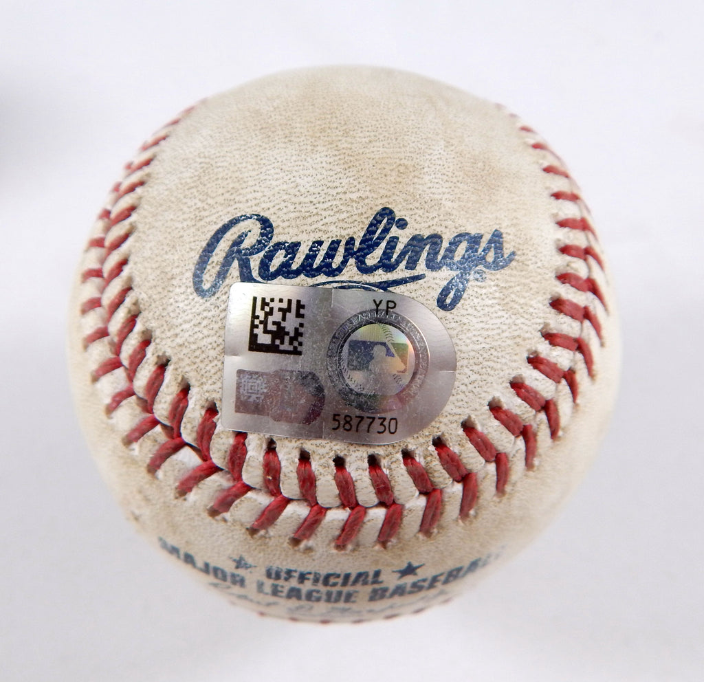 2023 Marlins Nationals Game Used Baseball Johnny Cueto Riley Adams RBI Double 2 Pic2