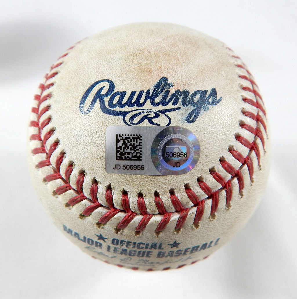 2023 Marlins Nationals Game Used Baseball Amos Willingham Jesus Sanchez Single 3 Pic2