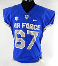 Air Force Falcons #67 Game Used Blue Jersey Name Plate Removed XL 023