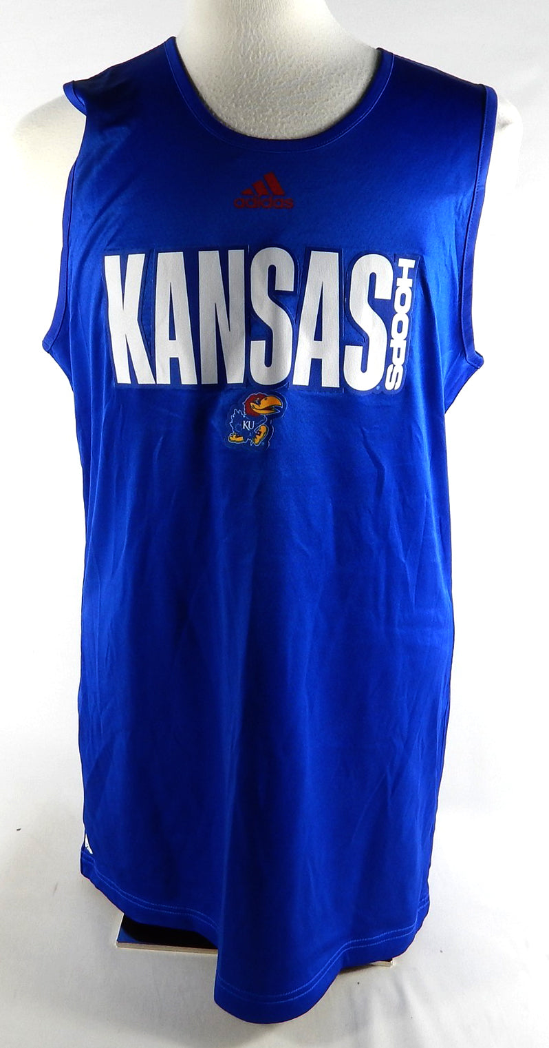 Kansas Jayhawks Game Issued Blue Practice Jersey Basketball XL 998