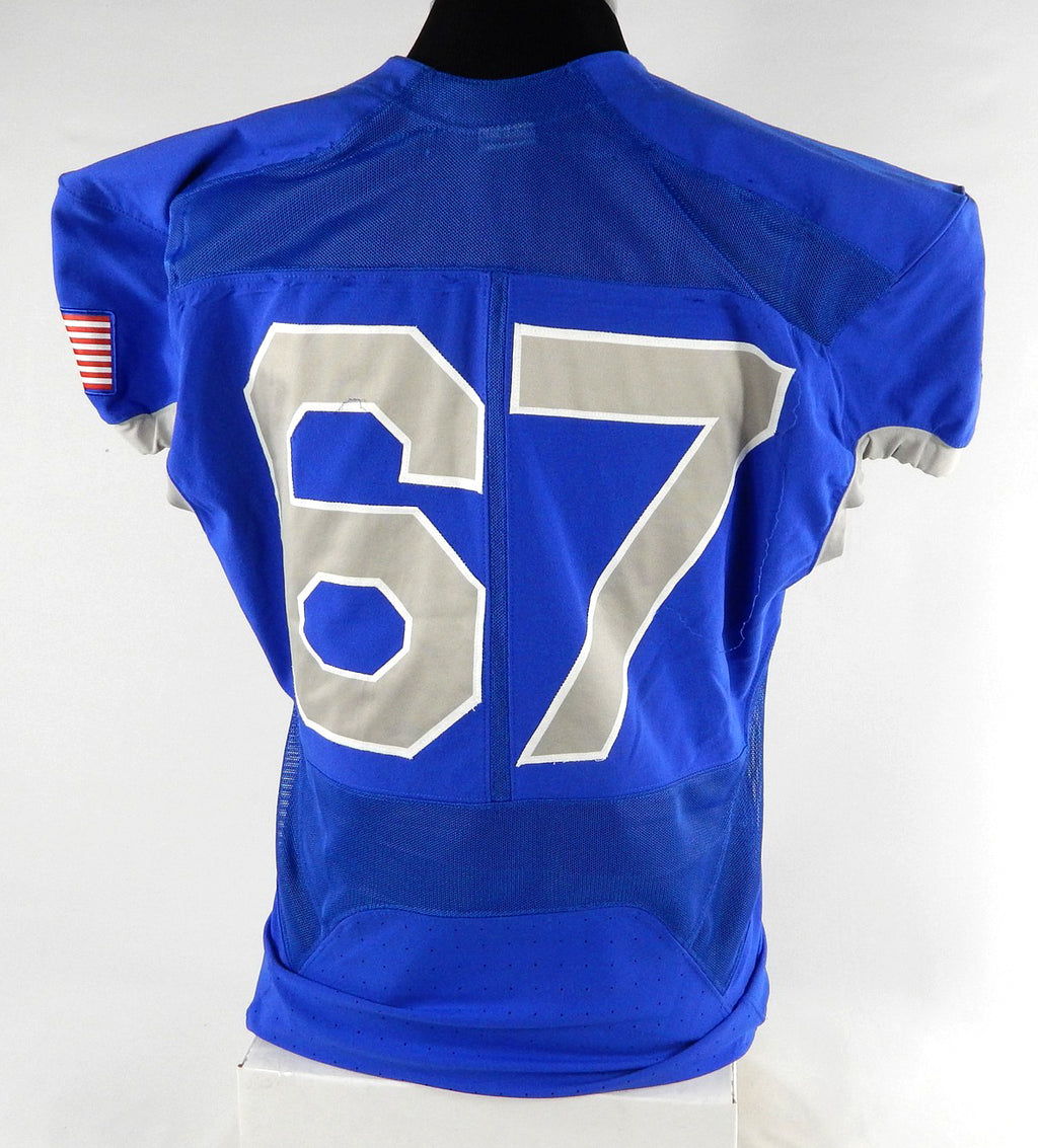 Air Force Falcons #67 Game Used Blue Jersey Name Plate Removed XL 023 Pic2