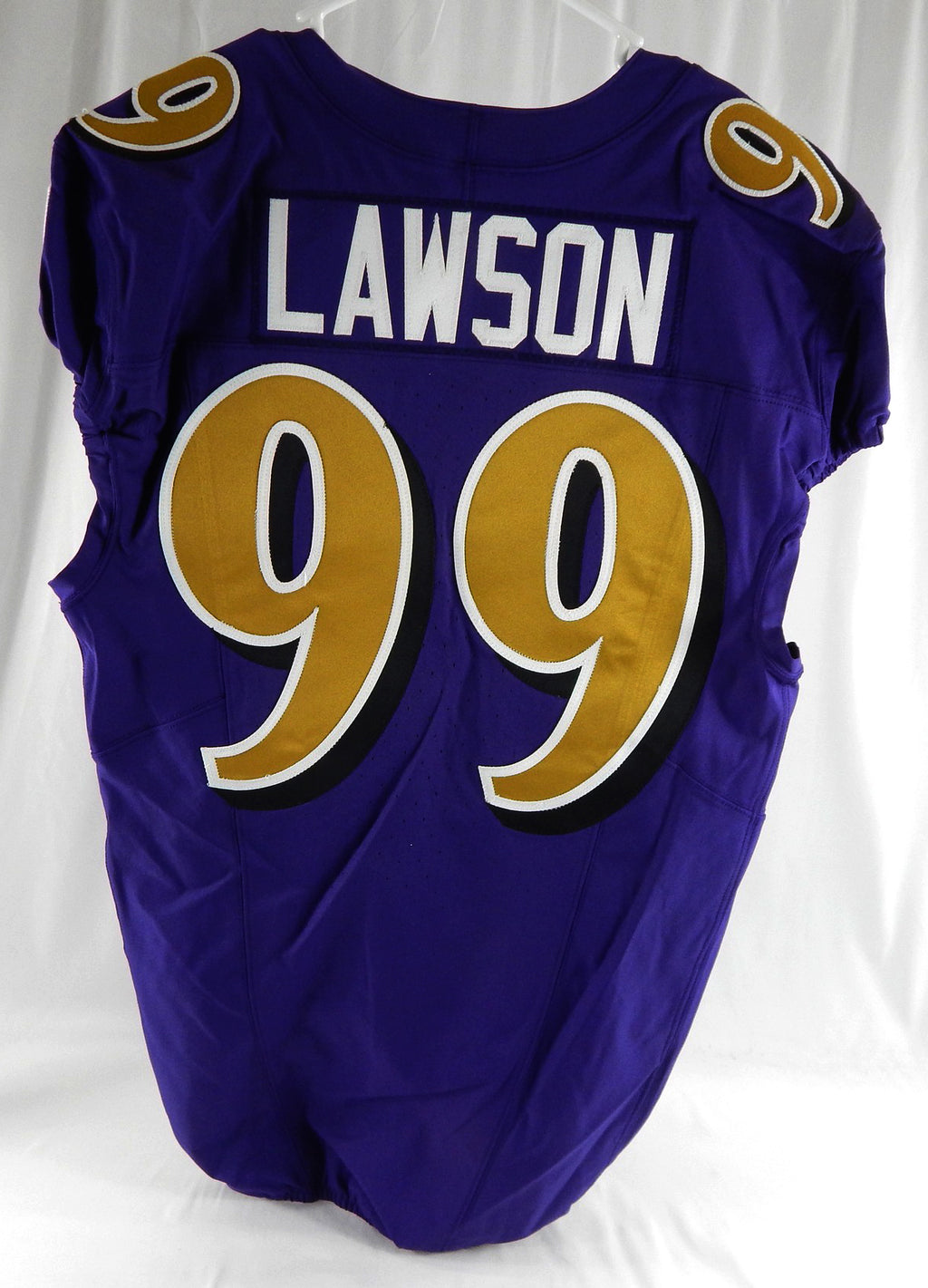 2024 Baltimore Ravens Carl Lawson #99 Game Issued Purple Jersey Color Rush 42 6 Pic2