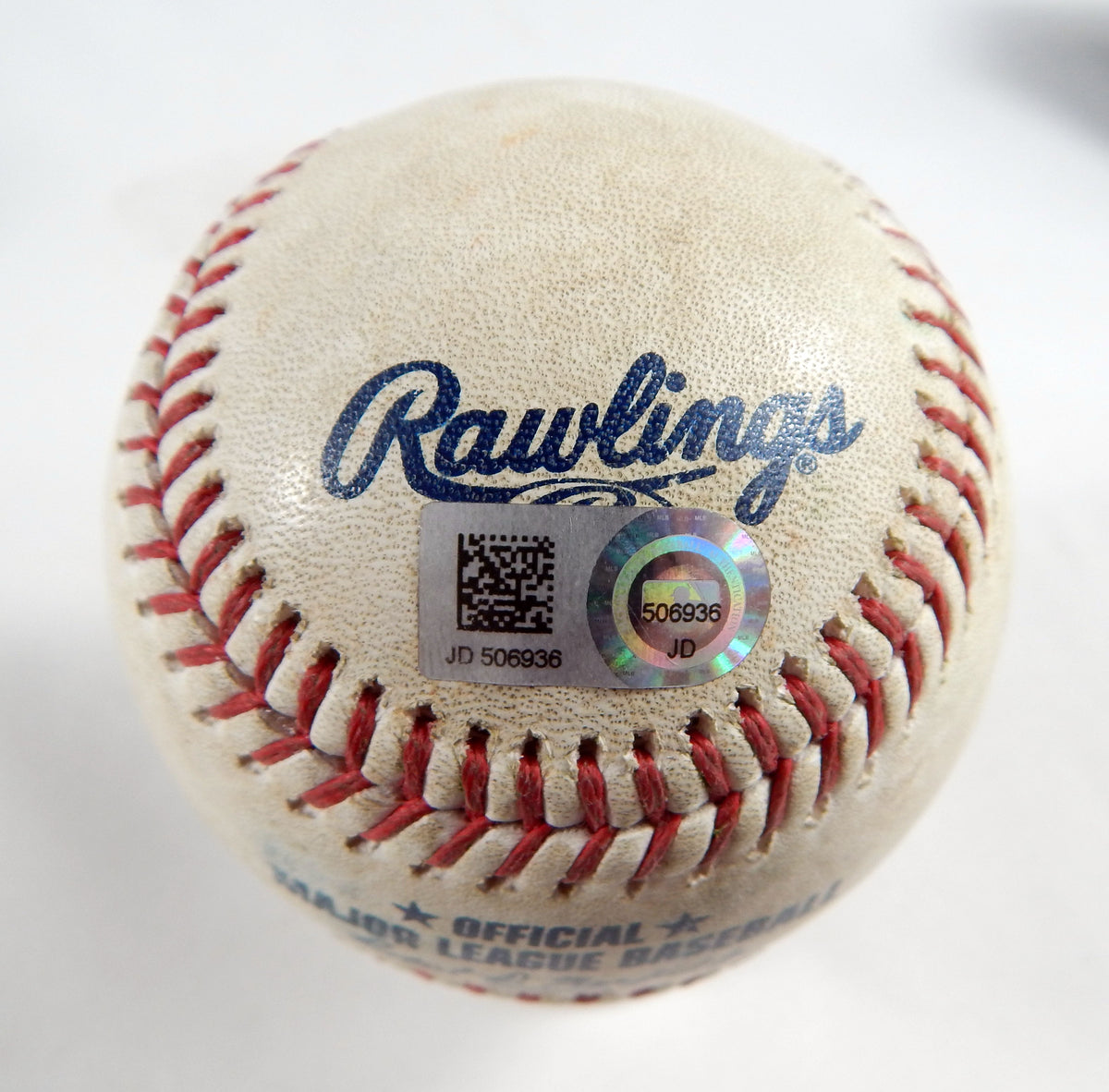 2023 Marlins Nationals Game Used Baseball Trevor William Bryan De La Cruz Single Pic2