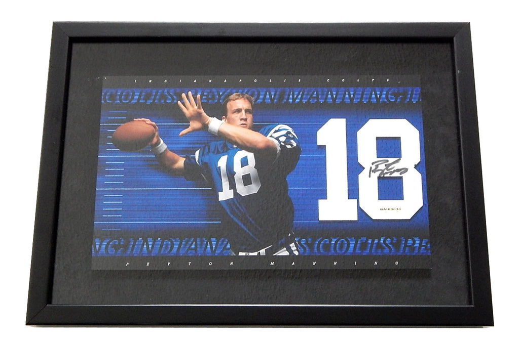 Peyton Manning Sigend Autographed UDA Jersey Number Display UDA COA Colts 00838