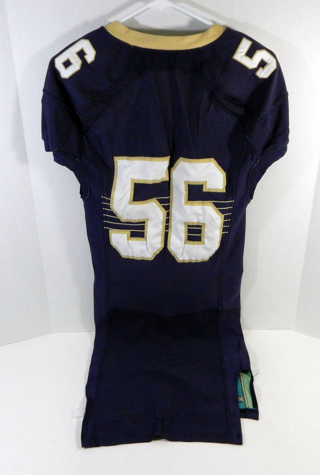 2014 Navy Academy Midshipmen #56 Game Used Navy Jersey Name Plate Removed 40 412 Pic2