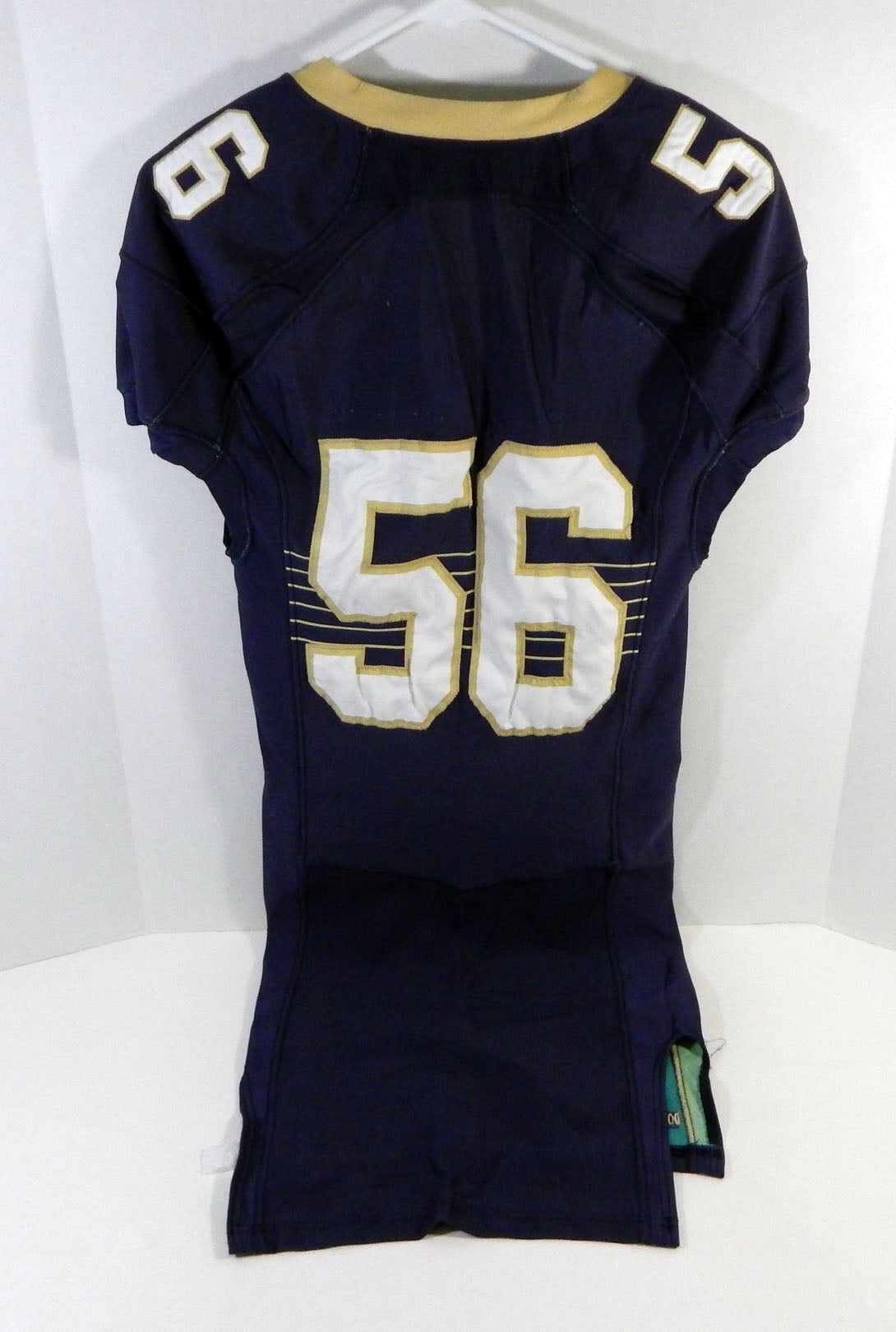 2014 Navy Academy Midshipmen #56 Game Used Navy Jersey Name Plate Removed 40 412 Pic2