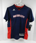 2014-15 Youth Detroit Pistons Blank Swingman Navy Jersey Adidas NWT 39S