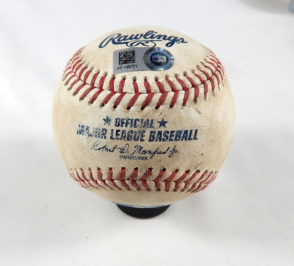 2023 Marlins Nationals Game Used Baseball Andrew Nardi Joey Meneses Strike Out 0