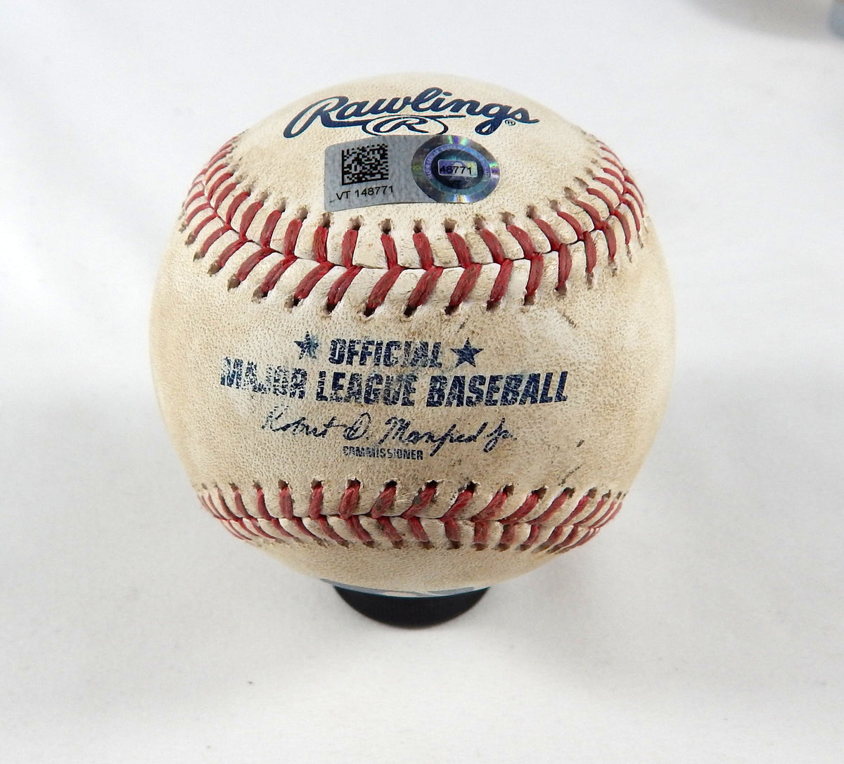 2023 Marlins Nationals Game Used Baseball Andrew Nardi Joey Meneses Strike Out 0