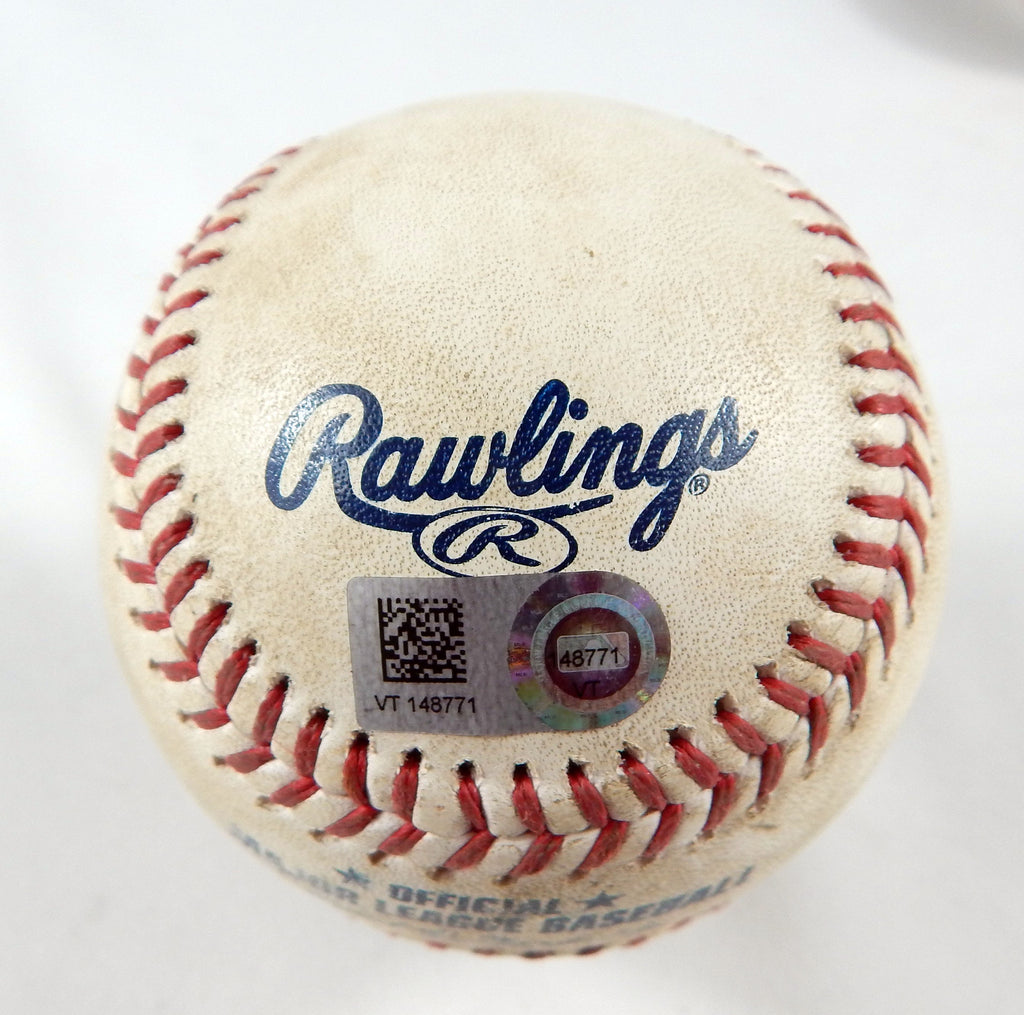 2023 Marlins Nationals Game Used Baseball Andrew Nardi Joey Meneses Strike Out 0 Pic2