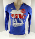 2013 Ladies Detroit Pistons Auth Blue Hooded Shirt Basketball Adidas NWT M 6S