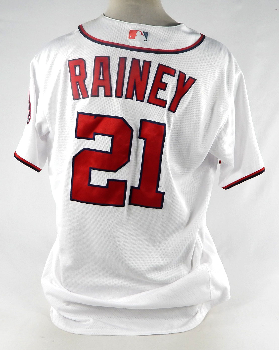 2019 Washington Nationals Tanner Rainey #21 Game Issued Pos Used White Jersey 1 Pic2