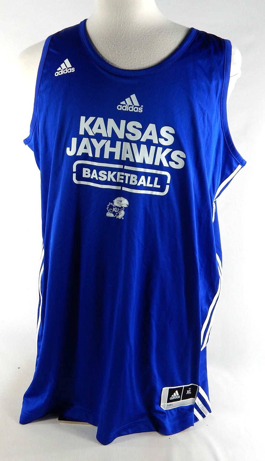2016-17 Kansas Jayhawks Game Issued Blue and Grey Reversible Practice Jersey 2