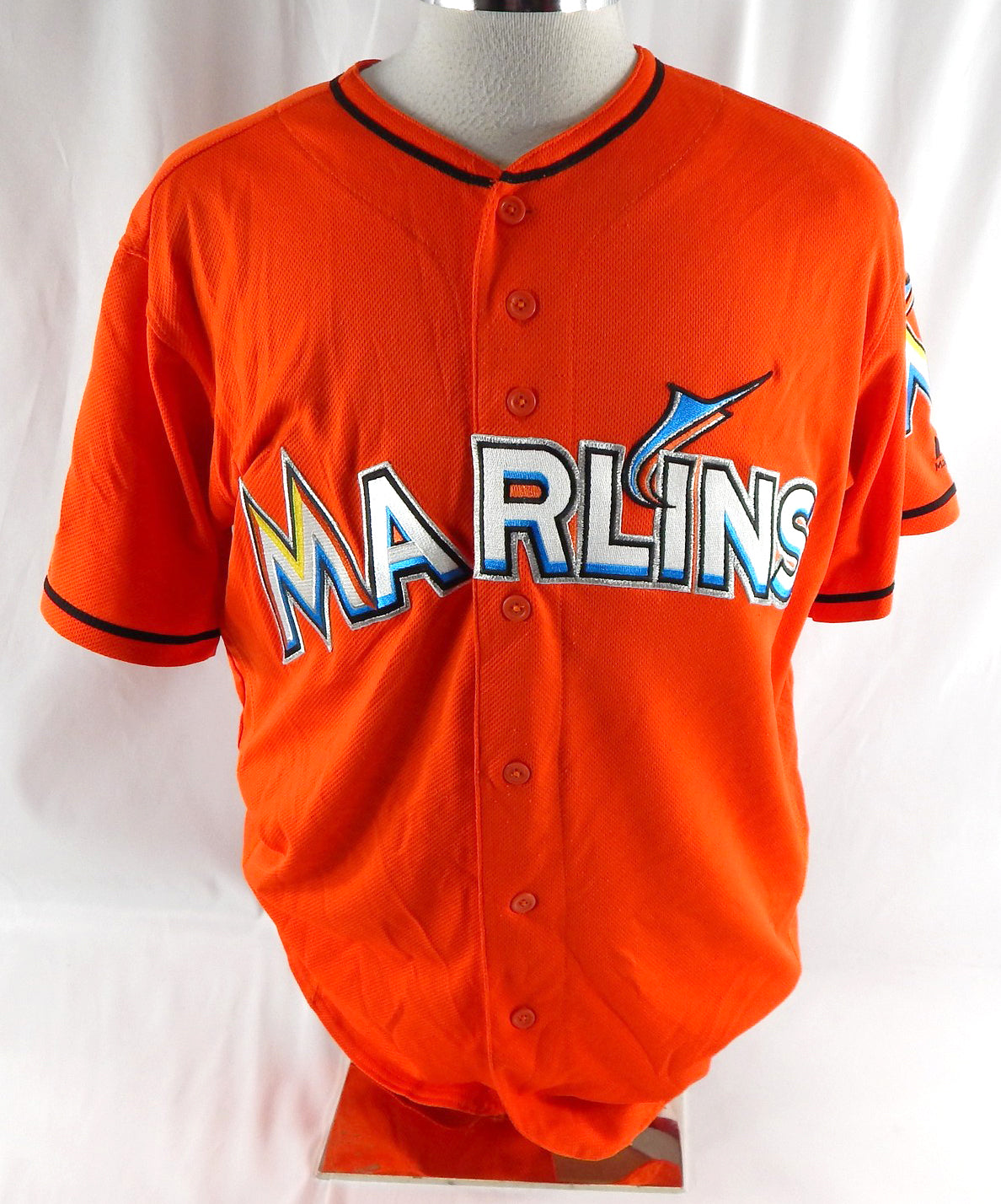2018 Miami Marlins Eric Jagielo #57 Game Used Orange Jersey 46 DP113191