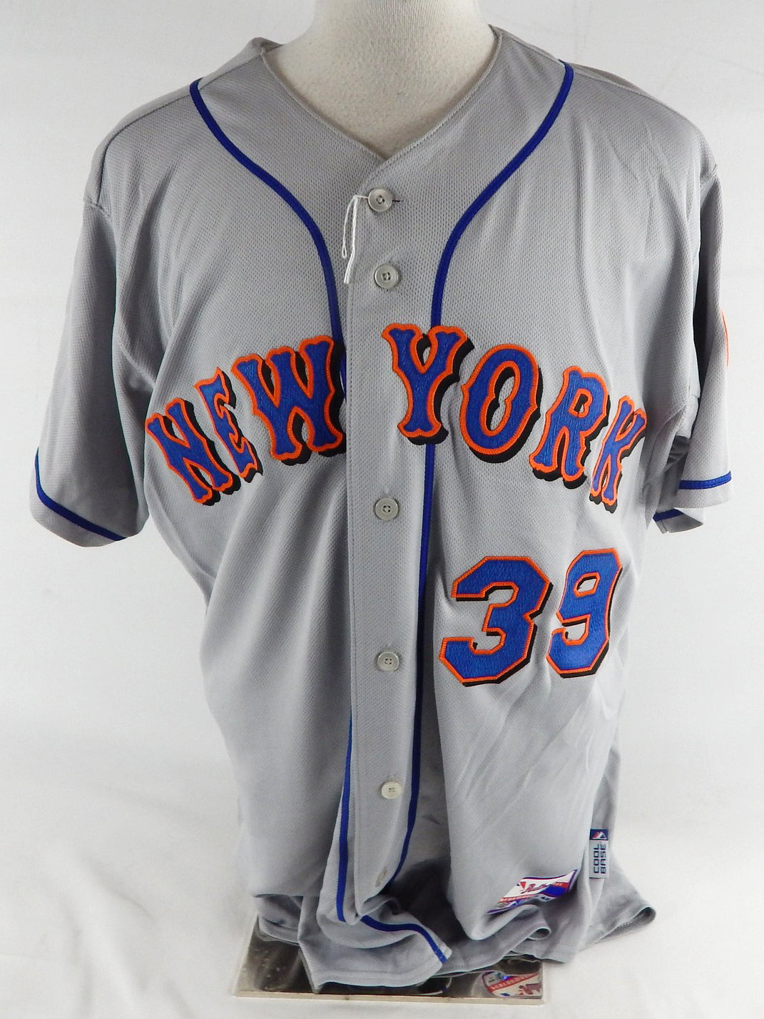 2010 New York Mets Bobby Parnell #39 Game Used Grey Jersey 9/26/10 48 906