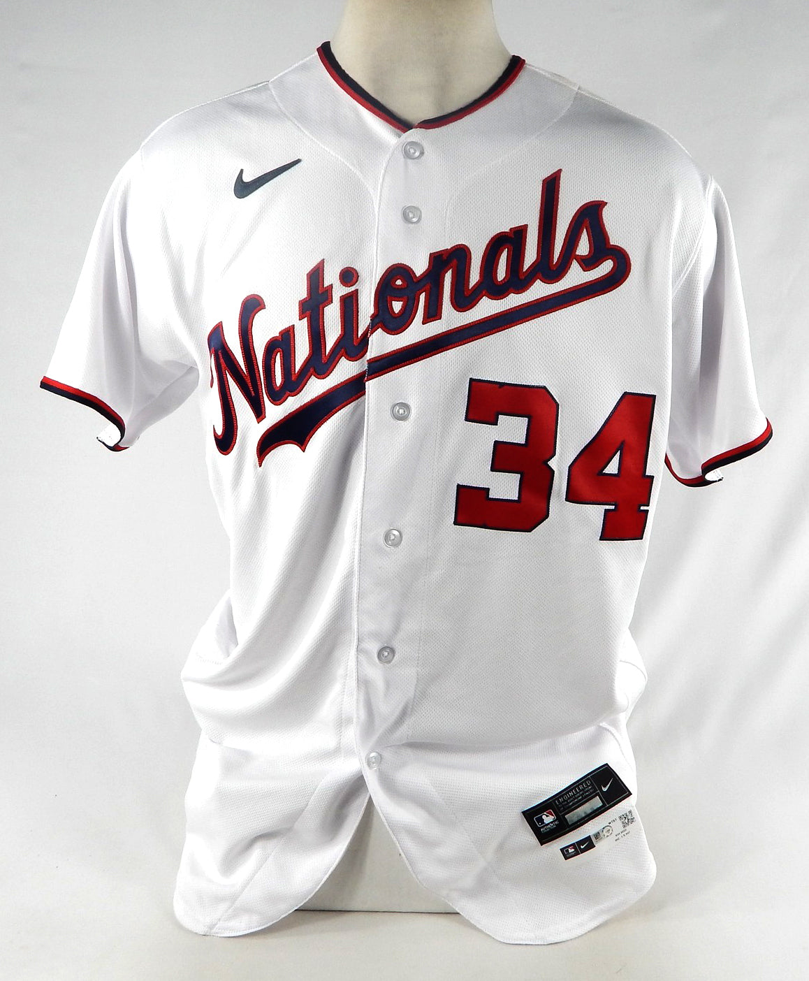 2022 Washington Nationals Luke Voit #34 Game Issued Pos Used White Jersey 46 3