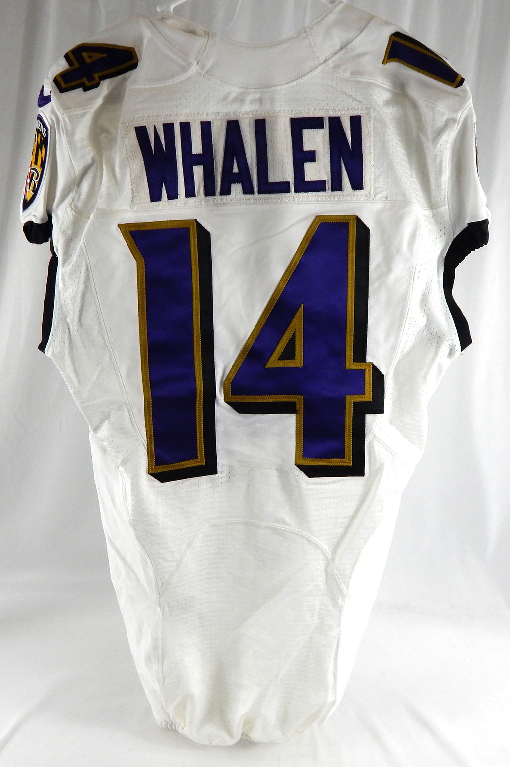 2016 Baltimore Ravens Griff Whalen #14 Game Issued White Jersey 40 741 Pic2