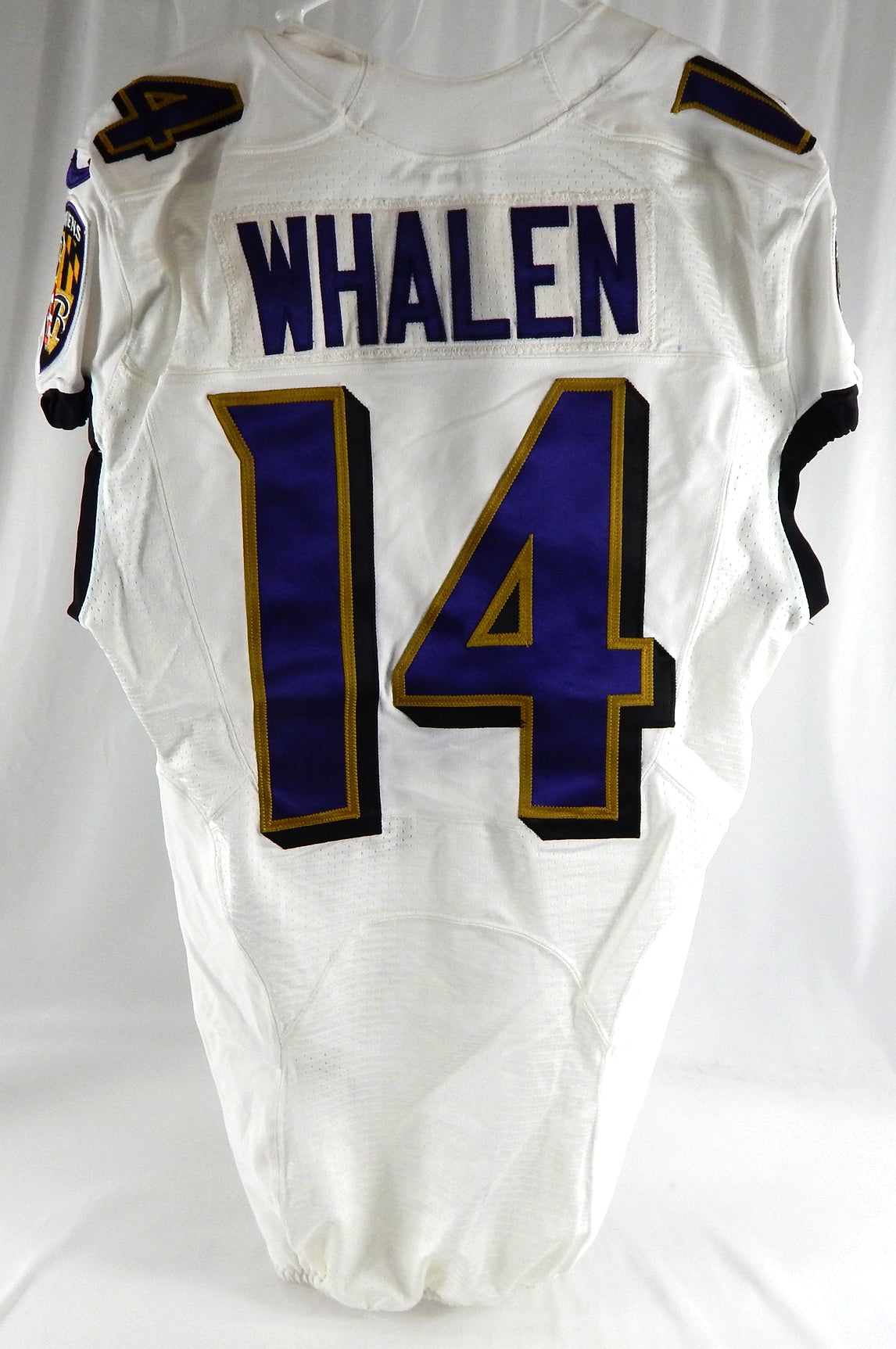 2016 Baltimore Ravens Griff Whalen #14 Game Issued White Jersey 40 741 Pic2