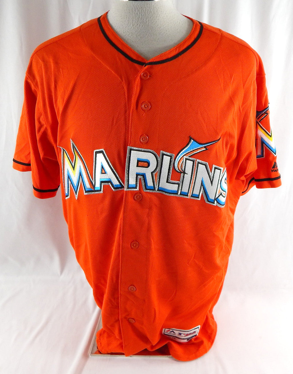2012-18 Miami Marlins Bautista #61 Game Used Orange Jersey 48 DP113193