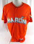 2012-18 Miami Marlins Bautista #61 Game Used Orange Jersey 48 DP113193