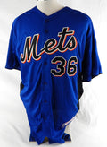2011 New York Mets Dale Thayer #36 Game Issued Blue Jersey BP ST 46 418