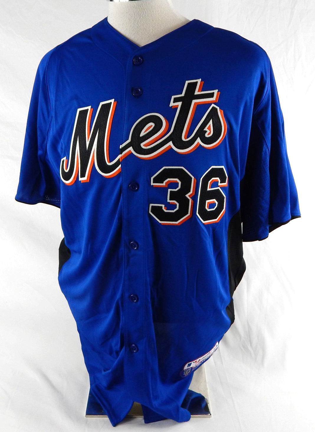2011 New York Mets Dale Thayer #36 Game Issued Blue Jersey BP ST 46 418